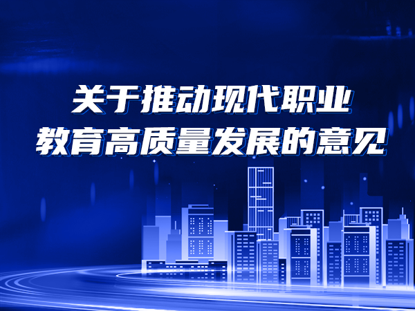 關(guān)于推動(dòng)現(xiàn)代職業(yè)教育高質(zhì)量發(fā)展的意見(jiàn)